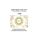 How Great our Joy with excerpts from 'Joy to the World' for TTBB Choir TTBB choral sheet music cover